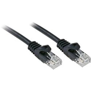 Síťový kabel RJ45 LINDY 48191, CAT 6, U/UTP, 0.50 m, černá