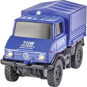 RC model auta záchranný vůz Carson Modellsport MB Unimog U406 THW 504138, 1:87