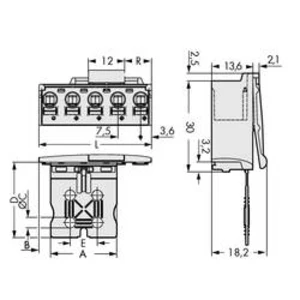 Konektor do DPS WAGO 2092-3503/002-000, 51.80 mm, pólů 3, rozteč 7.50 mm, 100 ks