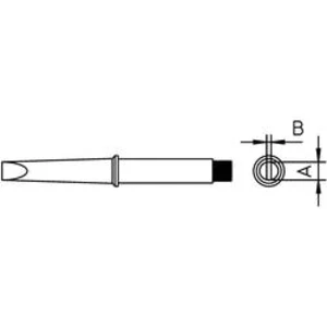 Pájecí hrot Weller 4CT5C6-1, dlátový, rovný, 3,2 mm