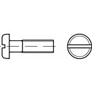 TOOLCRAFT  TO-6853368 skrutky s plochou guľatou hlavou M4 16 mm drážka DIN 85   Ušlechtilá ocel V2A  A2 200 ks