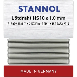 Stannol HS10 spájkovací cín bez olova bez olova Sn99,3Cu0,7 6 g 1 mm