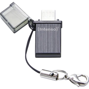 Intenso Mini MOBILE LINE USB pamäť pre smartphone a tablet  čierna 8 GB USB 2.0, micro USB 2.0