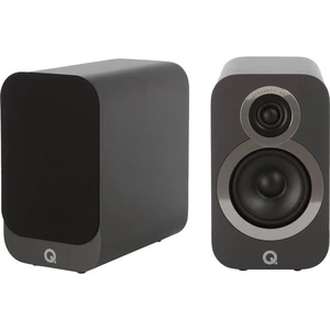 Reproduktory Q Acoustics Q 3010i, 2ks (QA3510) sivé dvojpásmová regálová reprosústava QA-3010, 100 mm stredobasový menič, 25 mm výškový menič, bassref