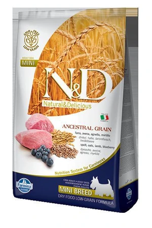 N&amp;D dog LG ADULT MINI LAMB/BLUEBERRY - 800g