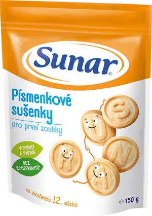 SUNAR dětské sušenky písmenkové 150 g