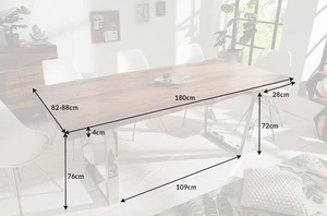 Jídelní stůl ATHAMÁS sheesham Dekorhome 180x88x76 cm
