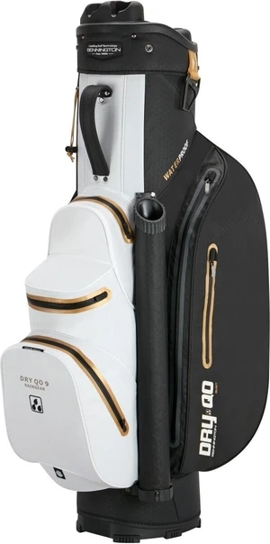 Bennington QO 9+ Waterproof Black/White/Gold Torba na wózek golfowy