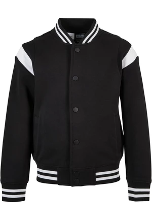 Boys' College Sweat Jacket Chamois Black/White