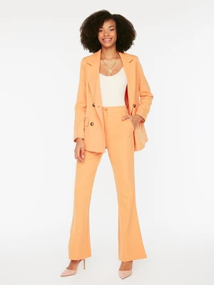 Trendyol Orange High Waist Flare szőtt nadrág