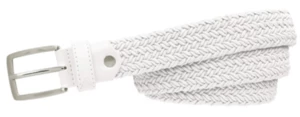 Alberto Belt Basic Braided Womens White 100