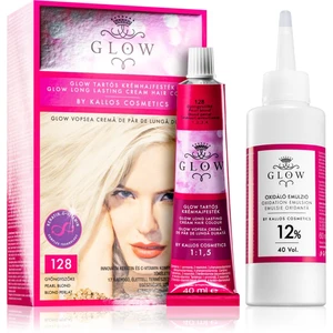 Kallos Glow permanentná farba na vlasy odtieň 128 Pearl Blond 100 ml