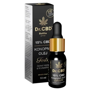 BIOVITA DR. CBD 15 % konopný olej forte černý pepř a rozmarýn 10 ml