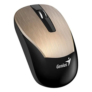 Genius Myš Eco-8015, 1600DPI, 2.4 [GHz], optická, 3tl., bezdrátová USB, černo-zlatá, Integrovaná