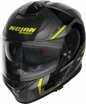 Nolan N80-8 Wanted N-Com Flat Lava Grey Black/Yellow 3XL Casque