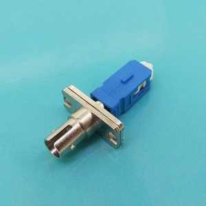 ST Female To SC Male Fiber Optic Flange Coupling Adapter