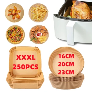 X Large Square Air Fryer Paper Liners Disposable Parchment Liner Oil-proof Paper Tray Non-Stick Baking Mat Air Fryer Accessories