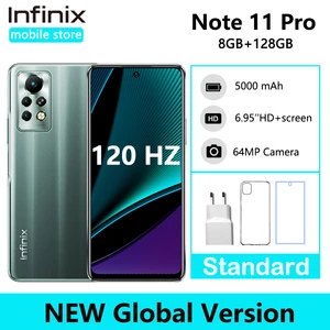 Infinix Note 11 Pro 8GB 128GB 6.95'' Display Smartphone Helio G96 120Hz Refresh Rate 64MP Camera 33W Super Charge 5000 Battery