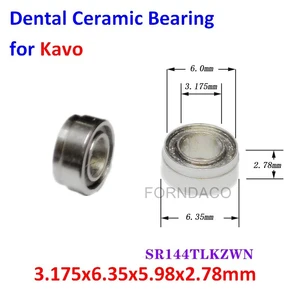 10/5pcs Dental Bearings For KAVO High Speed Handpiece Size 3.175x6.35x5.98x2.78mm Step Dentist Ceramic Ball