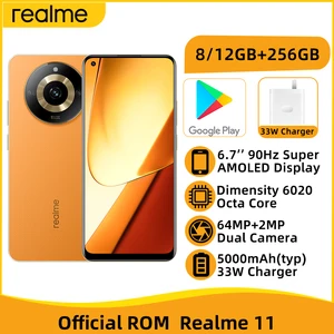 Realme 11 8GB 256GB Dimensity 6020 Octa Core 5G 6.43'' 90Hz Super AMOLED Display 64MP Camera 5000mAh Battery 33W Charger