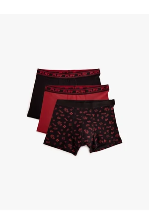 Koton 3-Piece Boxer Set Game Printed Multicolored Cotton