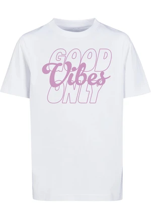 Children's T-shirt with the inscription "Good Vibes Only" white