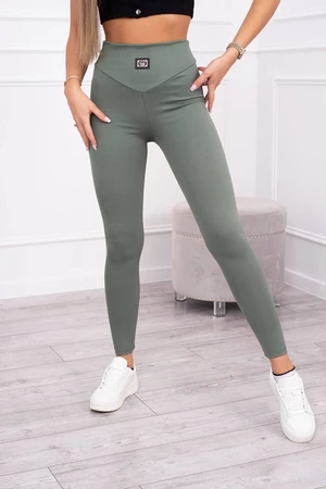 Ribbed leggings dark mint