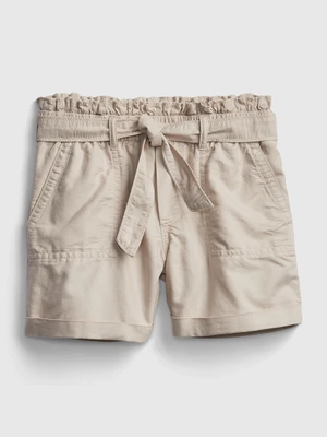 GAP Dětské kraťasy high-rise paperbag waist shorts - Holky