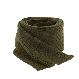 AGBO Szalik zimowy męski khaki 100% wełna extrafine merino Brayan