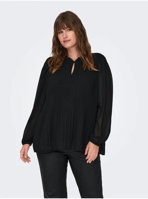 Black women's pleated blouse ONLY CARMAKOMA Piona - Women