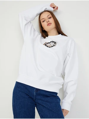 White women's oversize sweatshirt Diesel Felpa - Women