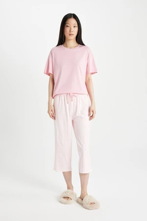 DEFACTO Fall in Love Short Sleeve Capri Pajama Set