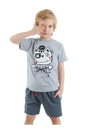 Denokids Ahoy Cat Boy Summer T-shirt Shorts Set