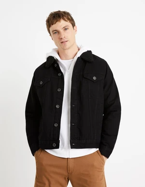 Celio Denim Jacket Sherpa Cudensherp - Mens