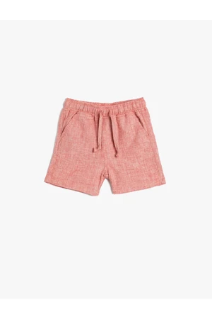 Koton Linen Shorts with Tie Waist and Pockets