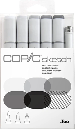 Copic Sketch Wkład do pióra Sketching Grays 6 szt