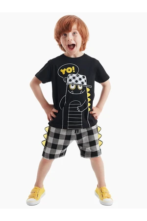 Denokids Yo Dino Boy's T-shirt Shorts Set