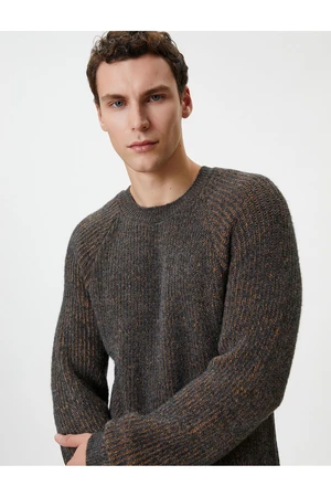 Koton Knitwear Sweater Crew Neck Textured Long Sleeve