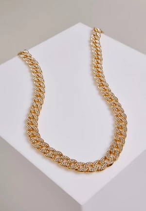 Heavy necklace with gold stones