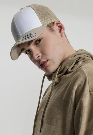 Retro Trucker Colorful front khaki/white/khaki