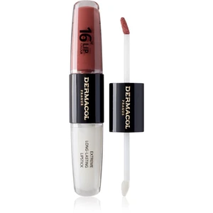 Dermacol 16H Lip Colour dlhotrvajúci rúž a lesk na pery odtieň 33 Viva Glam 2x4 ml