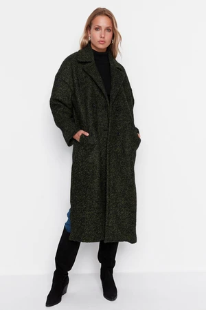 Trendyol Khaki Oversize Premium Wool Cachet Coat