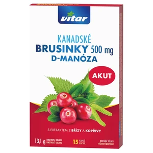 VITAR Kanadské brusinky akut 500 mg 15 kapslí