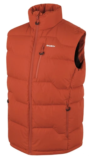 Husky Deep M S, dark orange Pánská péřová vesta na zip