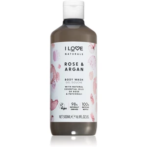 I love... Naturals Rose & Argan opojný sprchový gél s vôňou ruží 500 ml