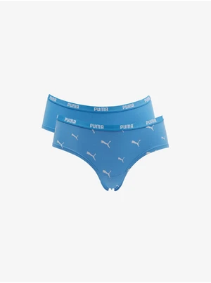 Set of two women's panties in blue Puma Cat Logo - Women