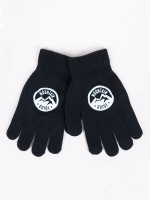 Yoclub Kids's Boys' Five-Finger Gloves RED-0012C-AA5A-017