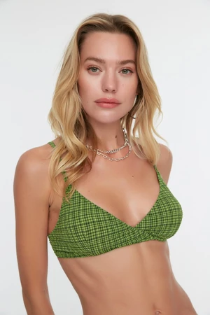 Trendyol zöld texturált bikini felső