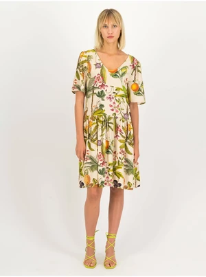 Beige Women's Floral Dress Blutsgeschwister - Women