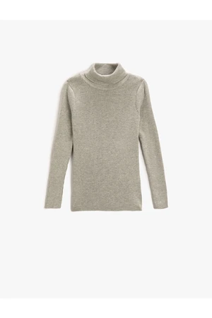 Koton Basic Turtleneck Sweater with Ribbed